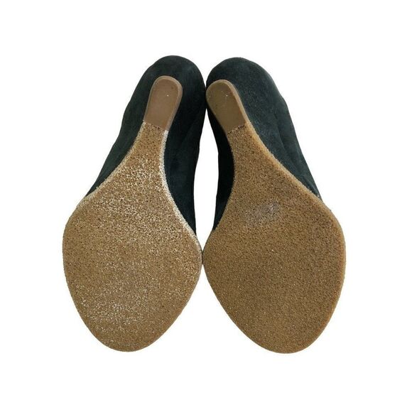 Kurt Geiger London Boho Crotchet Trim Velvet Wedge Heels Shoes - Picture 8 of 10